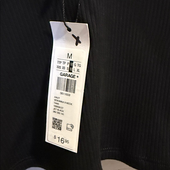 Garage Black Ribbed Crop Top - Picture 3 of 3